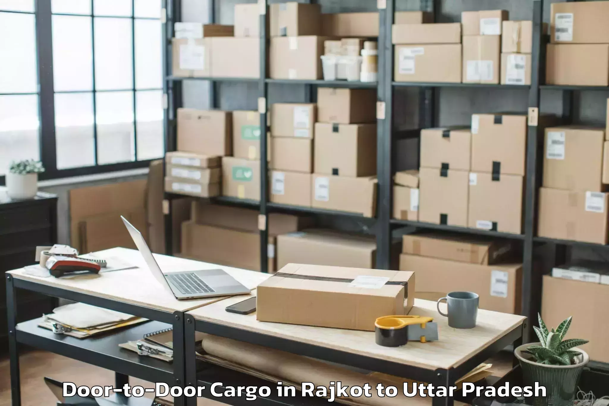 Hassle-Free Rajkot to Shravasti Door To Door Cargo